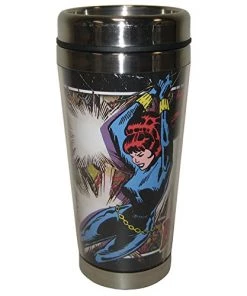 Westland Giftware Black Widow Stainless Steel & Acrylic Travel Mug, 16 Oz