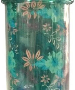 Silver Buffalo Disney Lilo And Stitch Tropical Pattern Plastic Tall Tumbler 20-Ounce