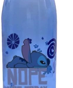 Silver Buffalo Lilo And Stitch Nope Not Today Screw Lid Tritan Water Bottle, 28-Ounce, Blue Disney