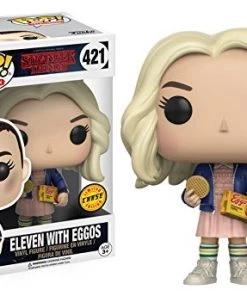 Funko Pop! TV: Stranger Things Eleven In Wig With Eggos Chase Variant Vinyl Figure (Bundled With Pop BOX PROTECTOR CASE)
