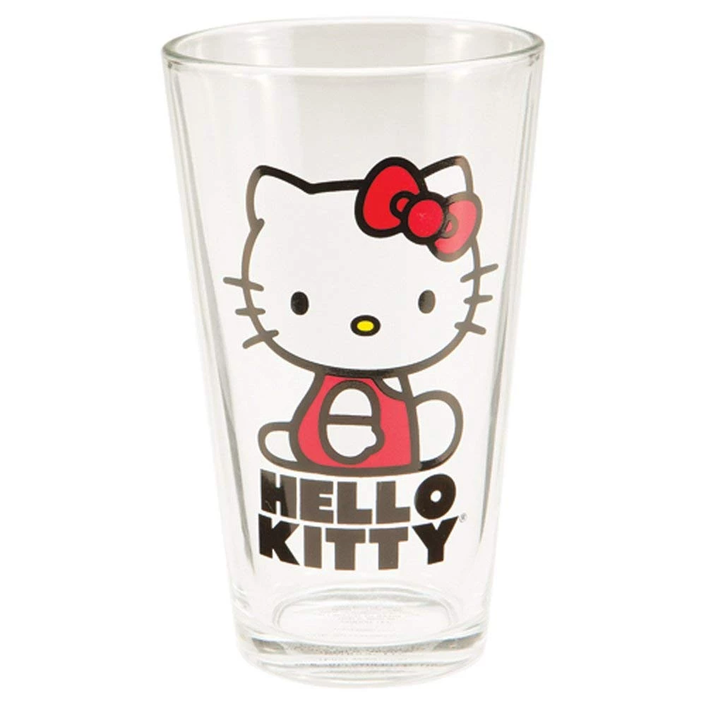 Vandor Hello Kitty 4 Pc 16 Oz Glass Set, Multicolor 4 Vandor Hello Kitty 4 Pc 16 Oz Glass Set, Multicolor
