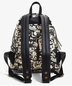 Loungefly X Cuphead Black And White AOP Print Mini Backpack 8 Loungefly X Cuphead Black And White AOP Print Mini Backpack