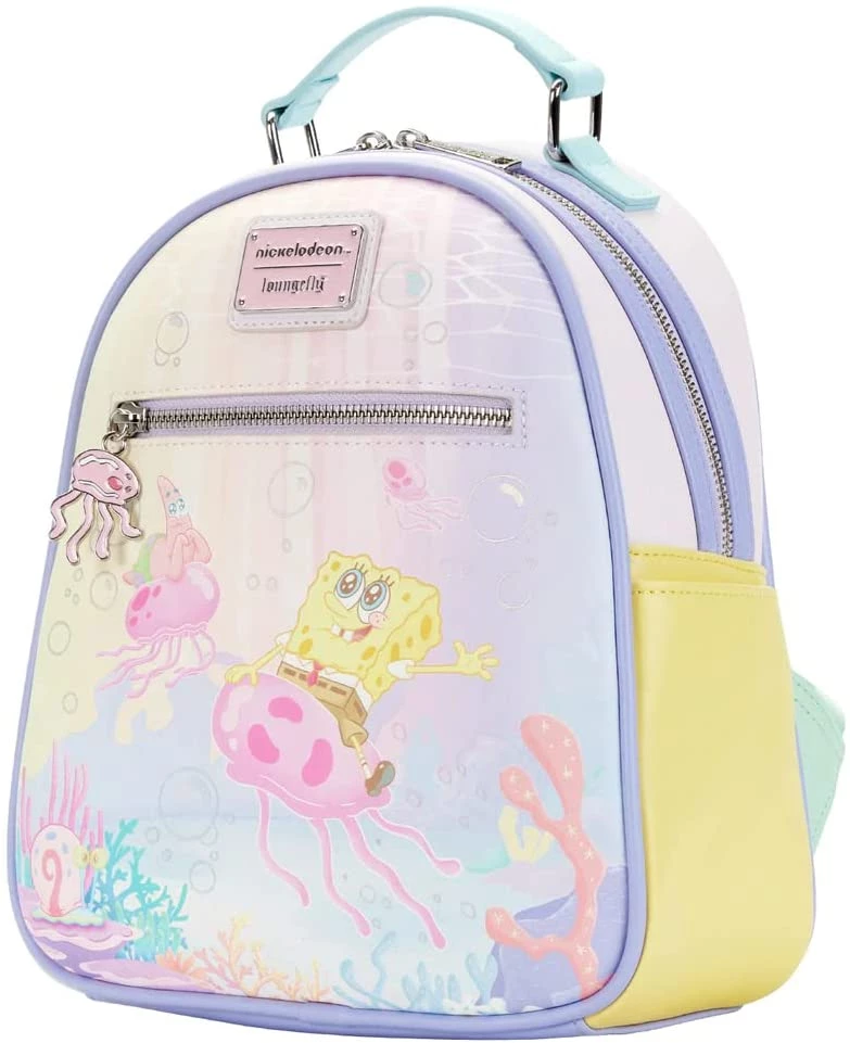 Loungefly Spongebob Squarepants Pastel Jellyfishing Mini Backpack 4 Loungefly Spongebob Squarepants Pastel Jellyfishing Mini Backpack