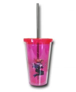 Silver Buffalo Marvel Spiderman Spider Gwen Straw Plastic Cup