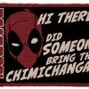 Pyramid America Deadpool Doormat "Hi There, Did Someone Bring The Chimichangas" Marvel