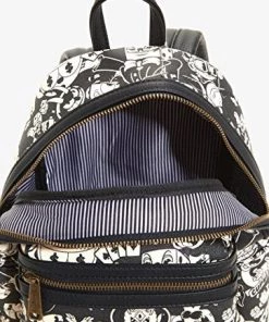 Loungefly X Cuphead Black And White AOP Print Mini Backpack 9 Loungefly X Cuphead Black And White AOP Print Mini Backpack