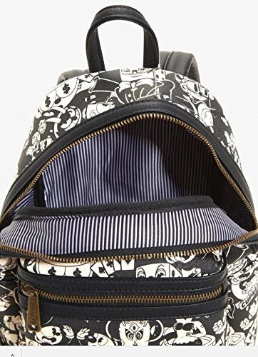 Loungefly X Cuphead Black And White AOP Print Mini Backpack 6 Loungefly X Cuphead Black And White AOP Print Mini Backpack