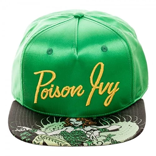 Bioworld DC Comics Poison Ivy Satin Snapback Baseball Hat 4 Bioworld DC Comics Poison Ivy Satin Snapback Baseball Hat