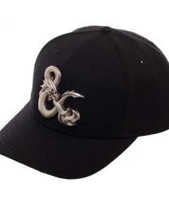 Bioworld Hats Dungeons And Dragons Snapback Hat With Metal Ampersand Artwork