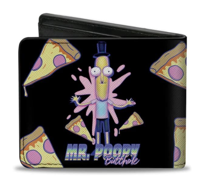 Buckle-Down Rick And Morty MR. POOPY BUTTHOLE Pizza Pose Black Bi-Fold Wallet 3 Buckle-Down Rick And Morty MR. POOPY BUTTHOLE Pizza Pose Black Bi-Fold Wallet