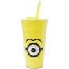 Silver Buffalo Disney Despicable Me Minions Carl 32oz Plastic Straw Cup