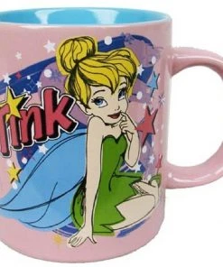 Silver Buffalo Disney Fairies Tinker Bell Sitting 14 Oz. Ceramic Mug