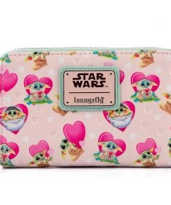 Loungefly Star Wars: The Mandalorian Grogu Valentines Zip-Around Wallet
