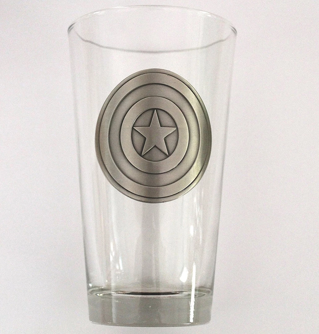 Surreal Entertainment Marvel Captain America Shield Med Pint Glass 16Oz 3 Surreal Entertainment Marvel Captain America Shield Med Pint Glass 16Oz