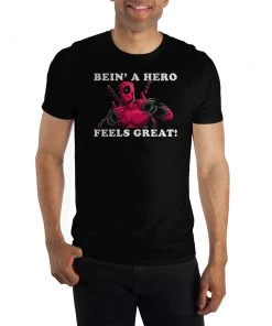 Bioworld Marvel Amazing Deadpool Bein' A Hero Men's T-shirt