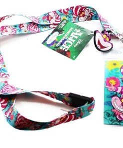 Monogram Alice In Wonderland Lanyard With Soft Touch Dangle Cheshire Cat Disney