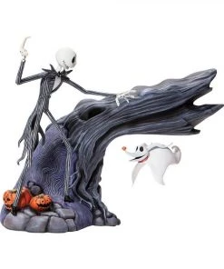 Enesco The Nightmare Before Christmas Levitation Zero And Jack 'Light-Up'
