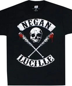 Changes TV Series Walking Dead The Negan Lucille Rockers Black Adult T-Shirt
