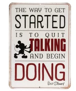 Disney Open Road Brands Mickey Mouse Embossed Metal Sign