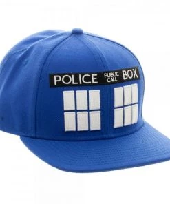 Bioworld TV Series Doctor Who Tardis Blue Snapback Hat 8 Bioworld TV Series Doctor Who Tardis Blue Snapback Hat