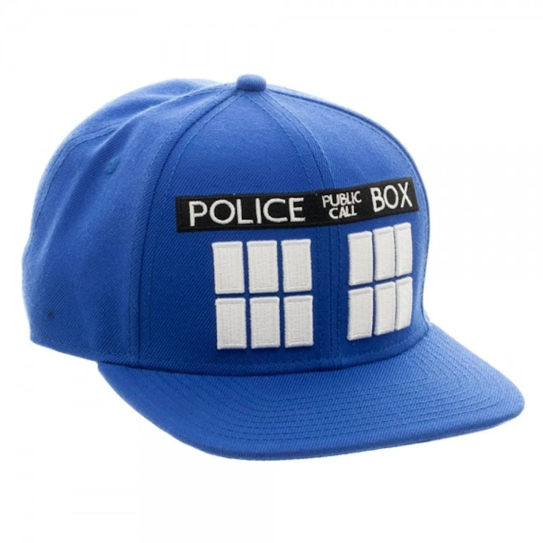 Bioworld TV Series Doctor Who Tardis Blue Snapback Hat 5 Bioworld TV Series Doctor Who Tardis Blue Snapback Hat