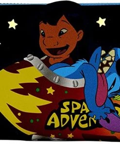 Loungefly Lilo & Stitch Space Adventure Glow In The Dark Zip Around Wallet