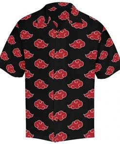 Ripple Junction Anime Naruto Akatsuki Cloud Allover Print Woven Button-Up Shirt
