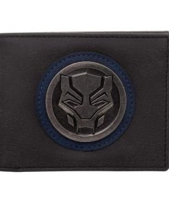Bioworld Marvel Black Panther Face Distressed PU Bifold Wallet