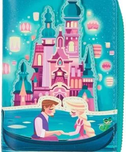 Loungefly Tangled Rapunzel Castle Glow In The Dark Zip Around Wallet