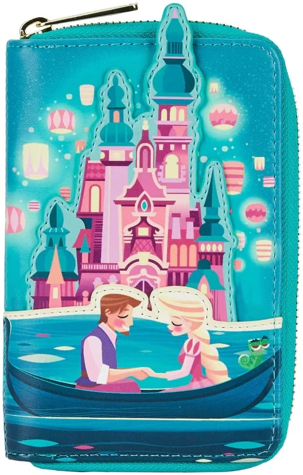 Loungefly Tangled Rapunzel Castle Glow In The Dark Zip Around Wallet 3 Loungefly Tangled Rapunzel Castle Glow In The Dark Zip Around Wallet