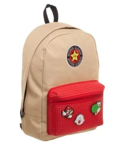 Bioworld Mario Brothers Backpack W/Mario Patches 9 Bioworld Mario Brothers Backpack W/Mario Patches