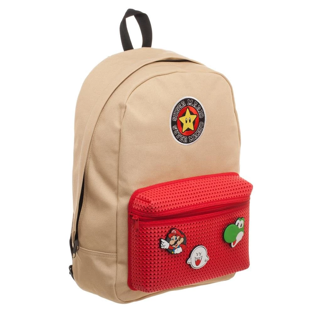 Bioworld Mario Brothers Backpack W/Mario Patches 6 Bioworld Mario Brothers Backpack W/Mario Patches