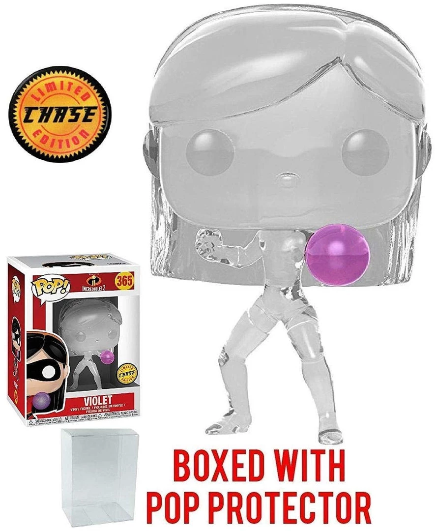 Funko Pop! Disney Pixar: Incredibles 2 - Invisible Violet CHASE Variant Limited Edition Vinyl Figure (Bundled With Pop Box Protector Case) Funko Pops! 3 Funko Pop! Disney Pixar: Incredibles 2 - Invisible Violet CHASE Variant Limited Edition Vinyl Figure (Bundled With Pop Box Protector Case) Funko Pops!