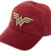 Bioworld Wonder Woman Washed Red Cap Hat DC Comics 1 Bioworld Wonder Woman Washed Red Cap Hat DC Comics