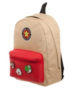 Bioworld Mario Brothers Backpack W/Mario Patches