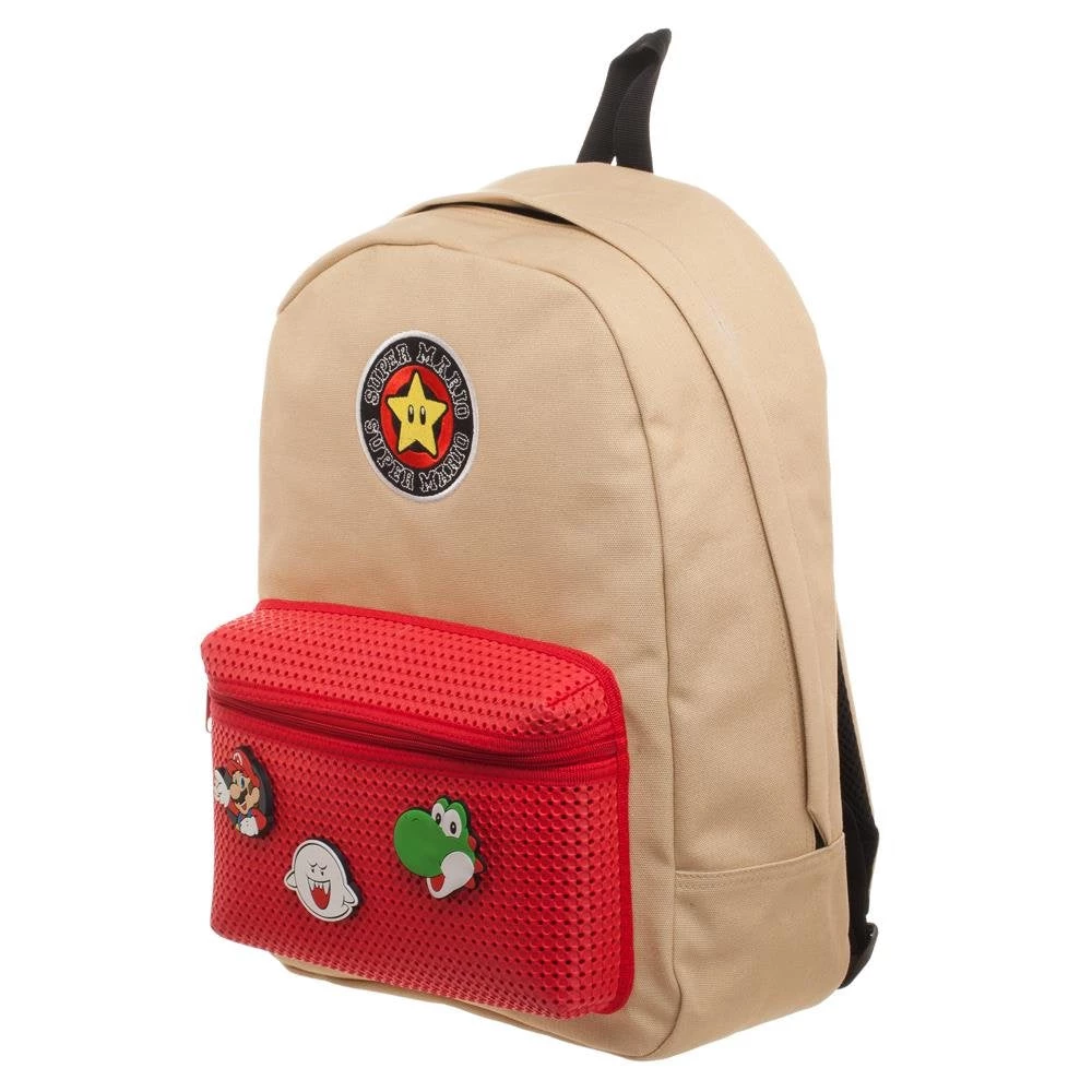 Bioworld Mario Brothers Backpack W/Mario Patches 3 Bioworld Mario Brothers Backpack W/Mario Patches
