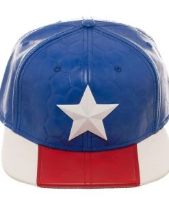 Bioworld Marvel Captain America Suit Up Faux Leather Men's Hat