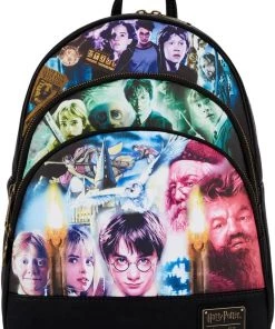 Loungefly Harry Potter Trilogy Triple Pocket Mini Backpack