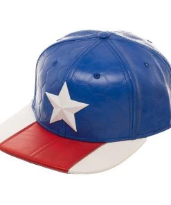 Bioworld Marvel Captain America Suit Up Faux Leather Men's Hat