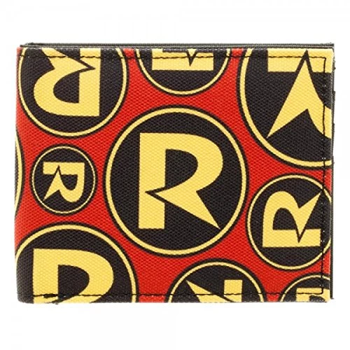 Bioworld Robin Logo Canvas Bifold Wallet 3 Bioworld Robin Logo Canvas Bifold Wallet