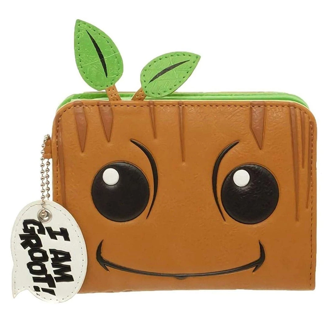 Bioworld Marvel Guardians Of The Galaxy Vol. 2 - Groot Zip Wallet 5 X 4in 3 Bioworld Marvel Guardians Of The Galaxy Vol. 2 - Groot Zip Wallet 5 X 4in