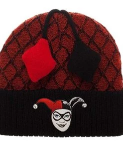 Bioworld DC Comics Harley Quinn - Diamond Poms Cuff Beanie