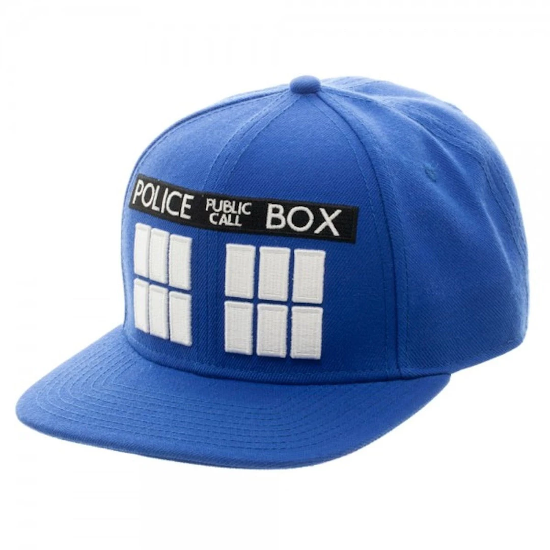Bioworld TV Series Doctor Who Tardis Blue Snapback Hat 3 Bioworld TV Series Doctor Who Tardis Blue Snapback Hat