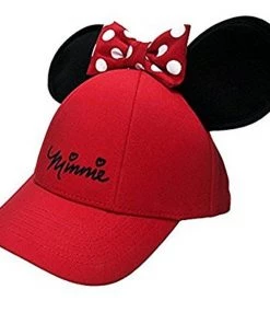 Jerry Leigh Disney Minnie Mouse W/ Ears (Minnie Red) Red Cap Hat (Youth Size)