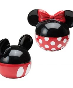 Vandor Disney Mickey And Minnie Mouse - Ceramic Salt And Pepper Set