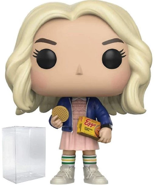 Funko Pop! TV: Stranger Things Eleven In Wig With Eggos Chase Variant Vinyl Figure (Bundled With Pop BOX PROTECTOR CASE)