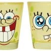 Silver Buffalo SpongeBob Faces Mini Glass Set, 4-Pack Disney