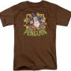 Trevco DC Comics Penguin Stars Adult T-Shirt Tee Brown