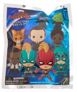 Monogram Captain Marvel 3D Figural Foam Bag Clip Mystery Pack