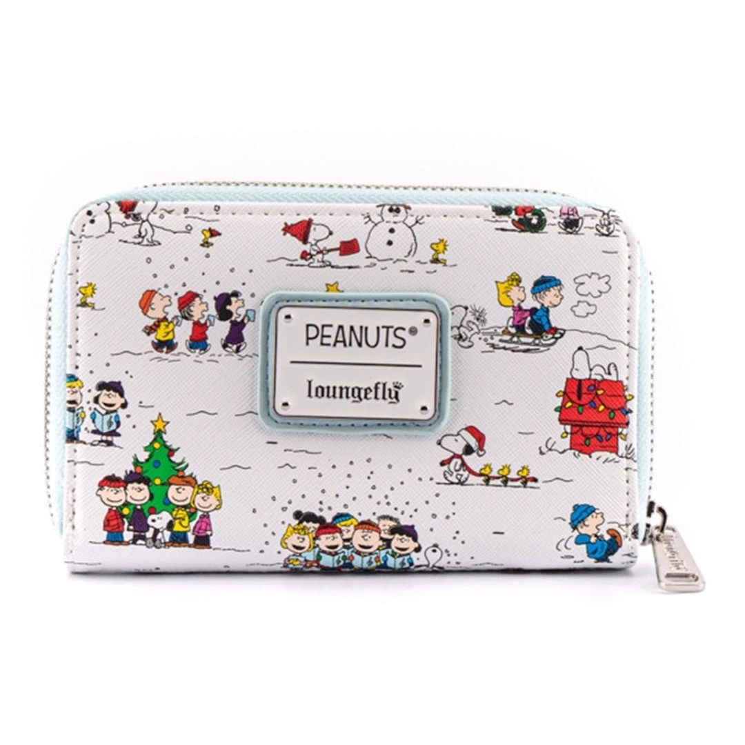 Loungefly Peanuts Happy Holidays Aop Zip Around Wallet 6 Loungefly Peanuts Happy Holidays Aop Zip Around Wallet